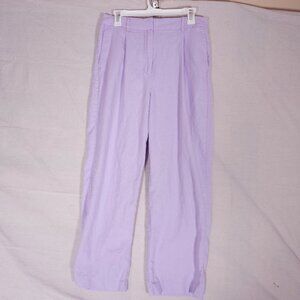Old Navy Womens Extra High Rise Taylor Wide Leg Pants Large Linen Blend Trouser